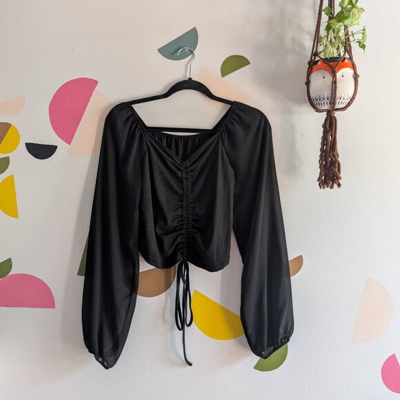 Ruche Tie Party Top - Picture 2 of 4